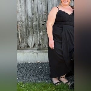 City Chic Touch of Lace Black Dress